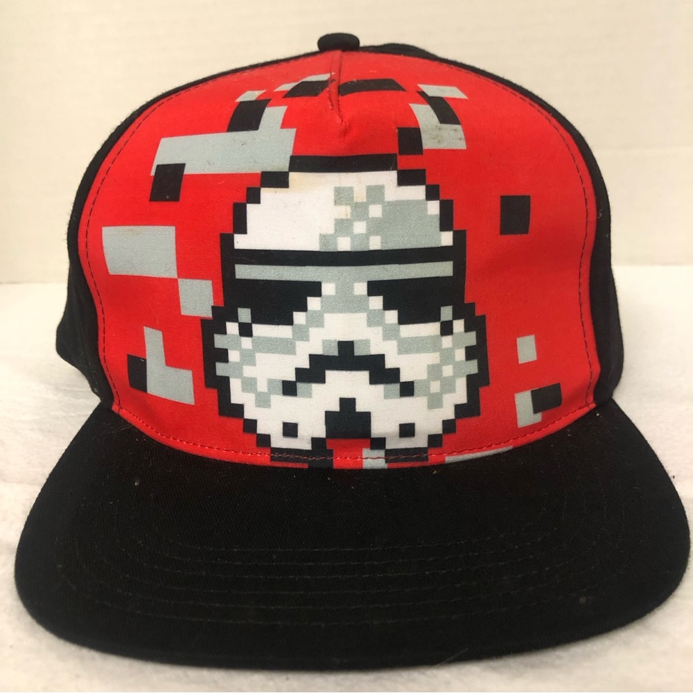 Star Wars Disney Stormtrooper SnapBack Adjustable Hat Cap Black & Red NWT